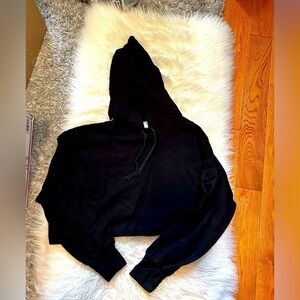 Black cropped hoodie